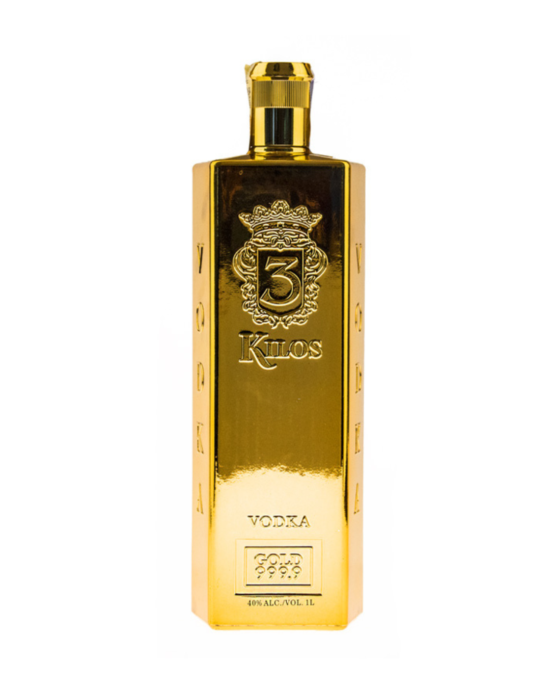 Vodka 3 Kilos Gold 999.9 Five Times Distilled